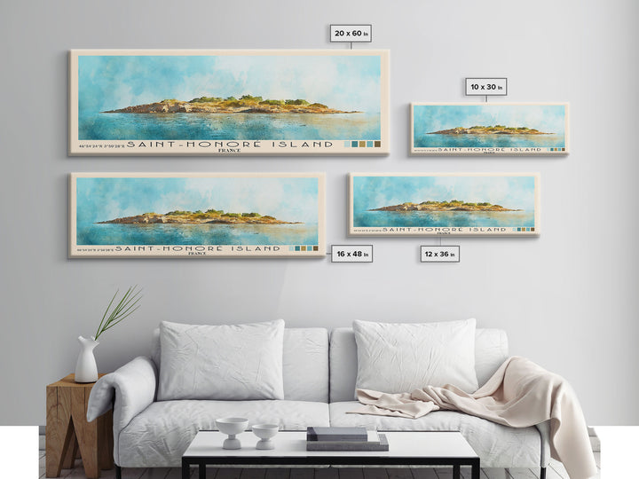 Saint-Honoré Island, France Watercolor Print, Vacation Gift, France Wall Art, Beach Painting, Beach Decor, Beach Or Lakehouse Art