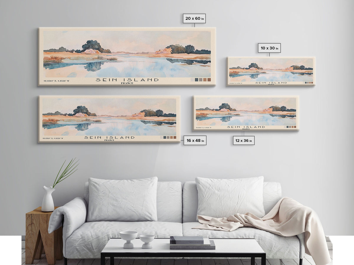 Sein Island, France Watercolor Print, Vacation Gift, France Wall Art, Vacation Wall Art, Vacatation Memories, Beach Decor, Beach Or Lakehouse Art