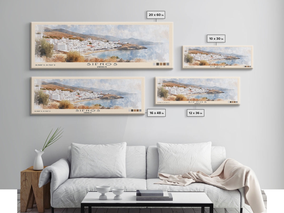 Sifnos, Greece Watercolor Print, Vacation Gift, Greece Wall Art, Beach Painting, Beach Decor, Beach Or Lakehouse Art