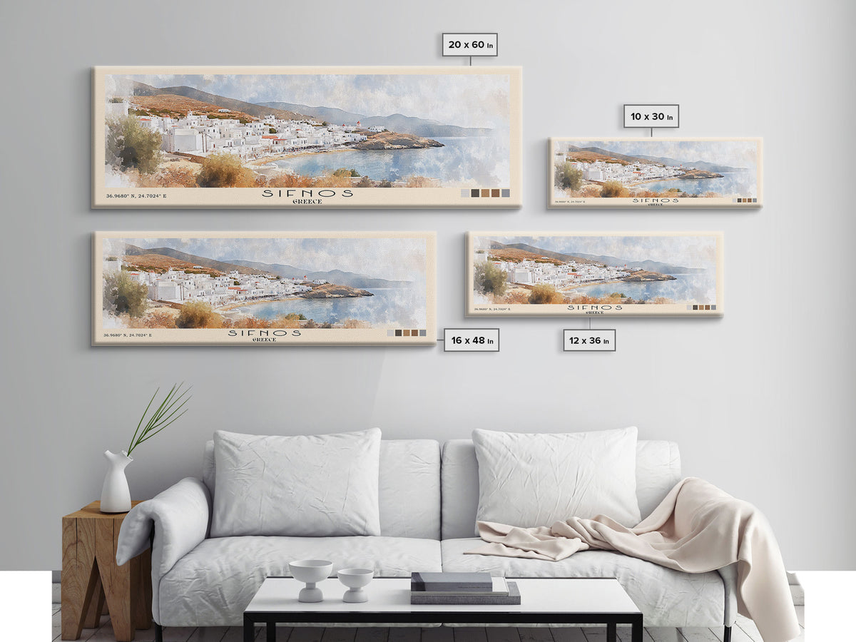 Sifnos, Greece Watercolor Print, Vacation Gift, Greece Wall Art, Beach Painting, Beach Decor, Beach Or Lakehouse Art