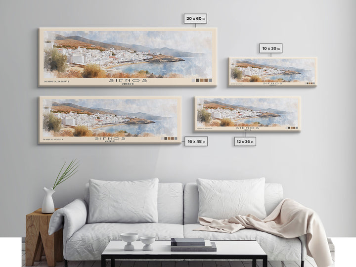 Sifnos, Greece Watercolor Print, Vacation Gift, Greece Wall Art, Beach Painting, Beach Decor, Beach Or Lakehouse Art