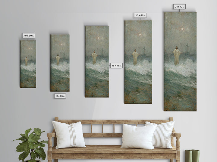 Children Of Grace, Framed Canvas Print, Tall Skinny Art Print, Christian Art Canvas, Christian Wall Art, Jesus Painting