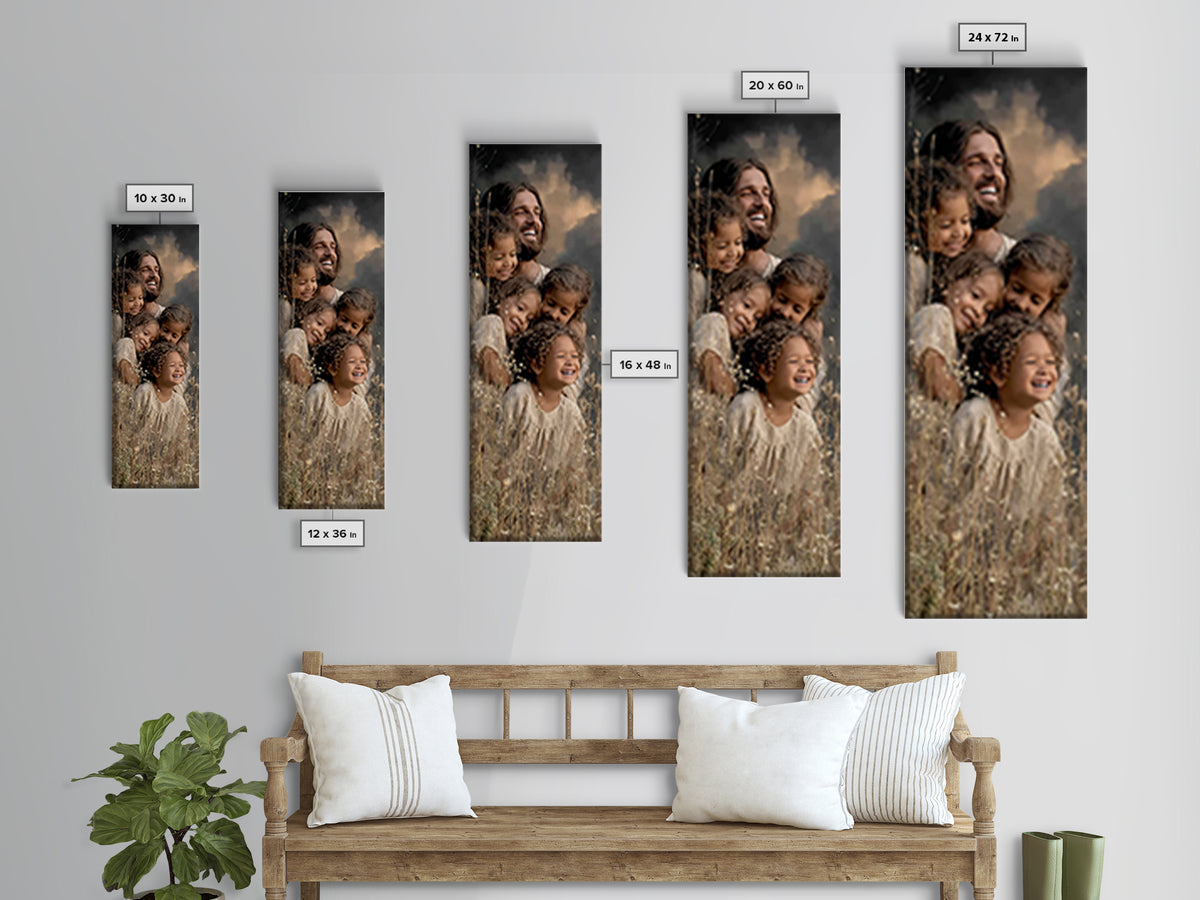 Circle Of Hope | Framed Canvas Print | Narrow Art | Christian Wall Art | Christian Art Canvas | Jesus Painting
