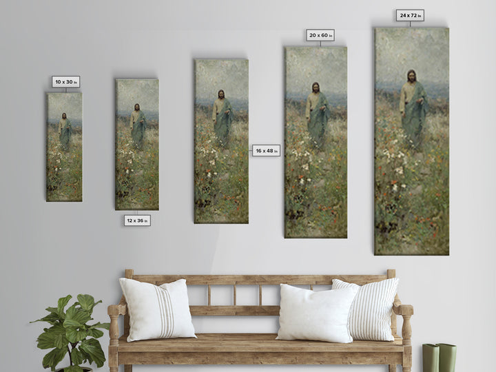 Peaceful Shepherd – Framed Canvas Print – Narrow Art – Christian Wall Art – Jesus Painting – Christian Art Canvas – Christian Decor