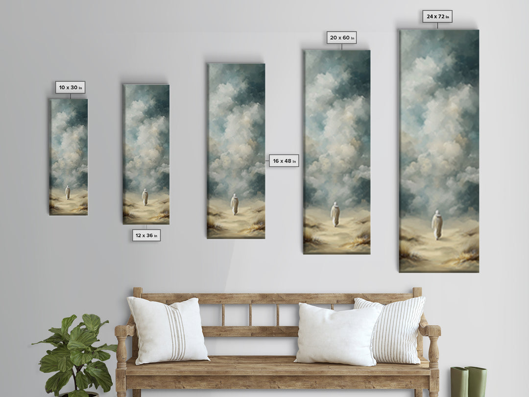 Cloudway Faith – Framed Canvas Print – Narrow Art – Christian Art Canvas – Jesus Painting – Christian Wall Art – Christian Art