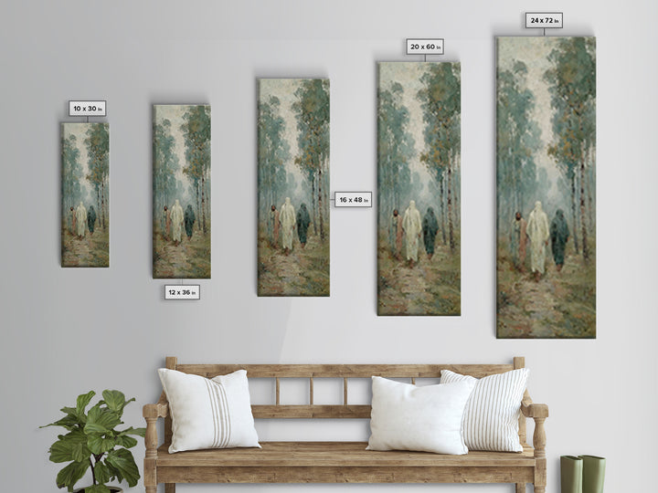 Forest Of Calling | Framed Canvas Print | Tall Narrow Wall Art | Christian Wall Art | Christian Art Canvas | Jesus Painting | Christian Dec