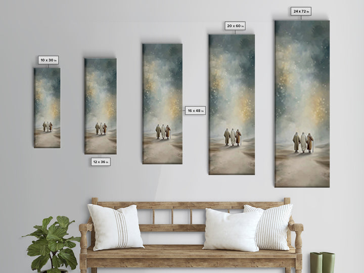 Heavenly Footsteps – Framed Canvas Print – Christian Art Canvas – Christian Wall Art – Modern Christian Art – Skinny Art – Christian Christ