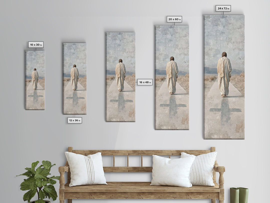 Path Of Messiah – Framed Canvas Print – Jesus Painting – Christian Wall Art – Christian Art Canvas – Skinny Art – Christian Painting