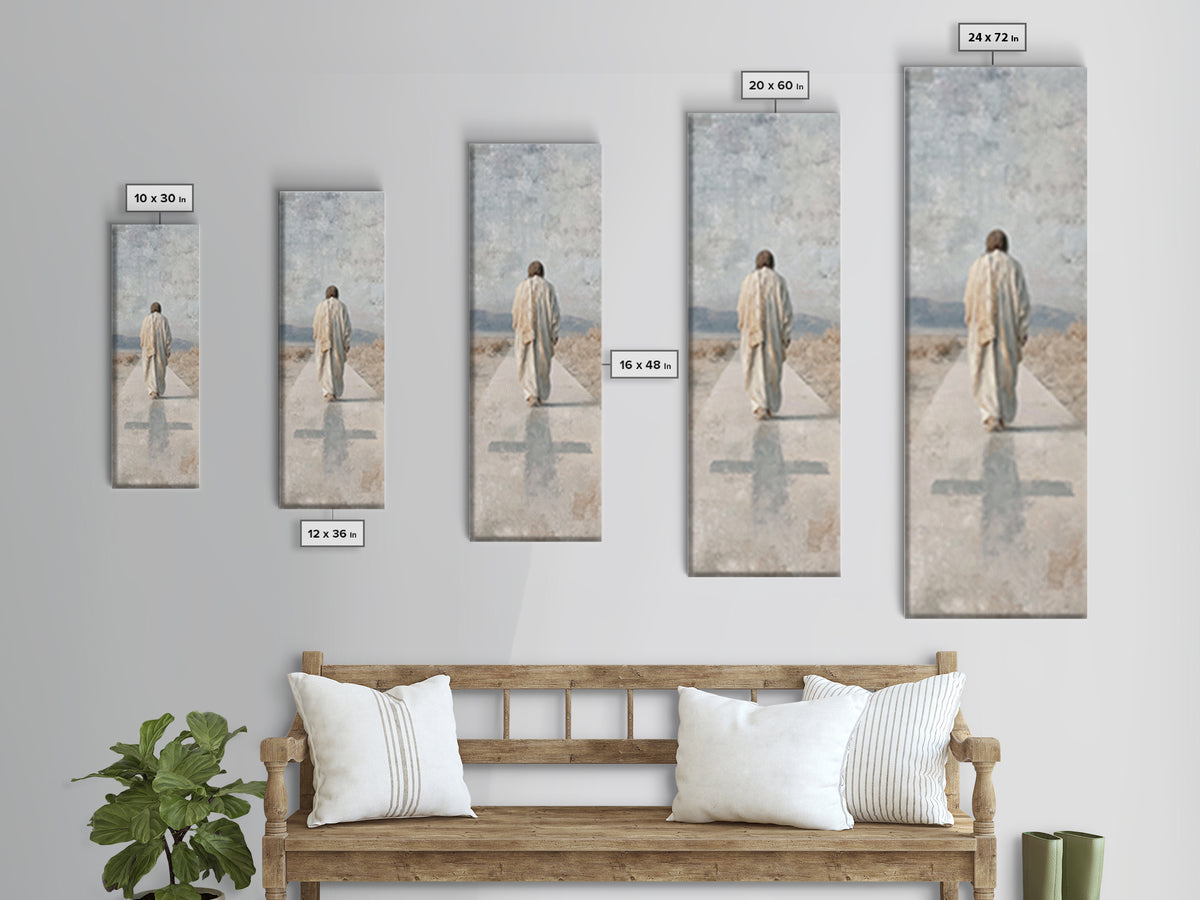 Path Of Messiah – Framed Canvas Print – Jesus Painting – Christian Wall Art – Christian Art Canvas – Skinny Art – Christian Painting