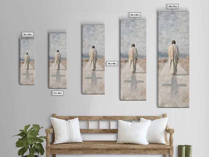 Path Of Messiah – Framed Canvas Print – Jesus Painting – Christian Wall Art – Christian Art Canvas – Skinny Art – Christian Painting