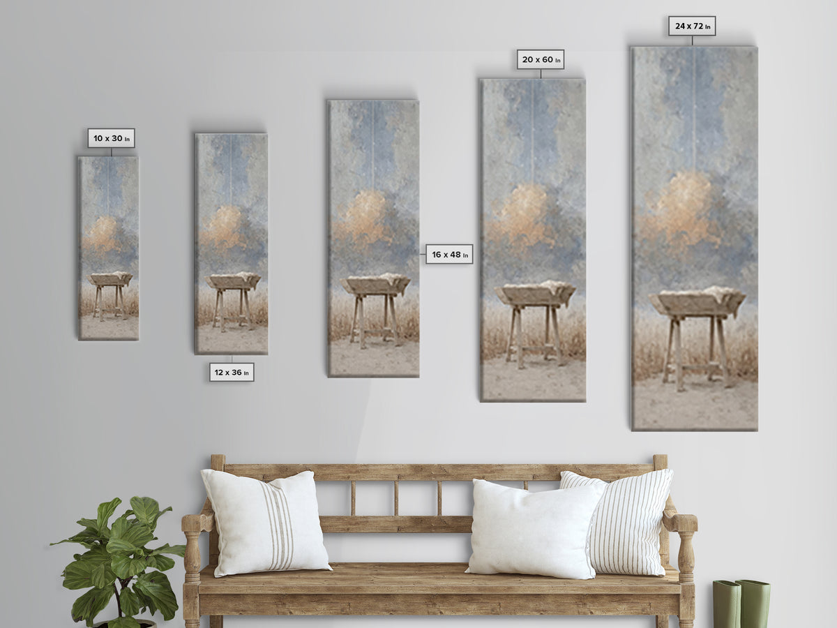 Starborn Hope | Framed Canvas Print | Christian Art Canvas | Narrow Art | Christian Christmas Art | Modern Christian Art | Christmas Wall A