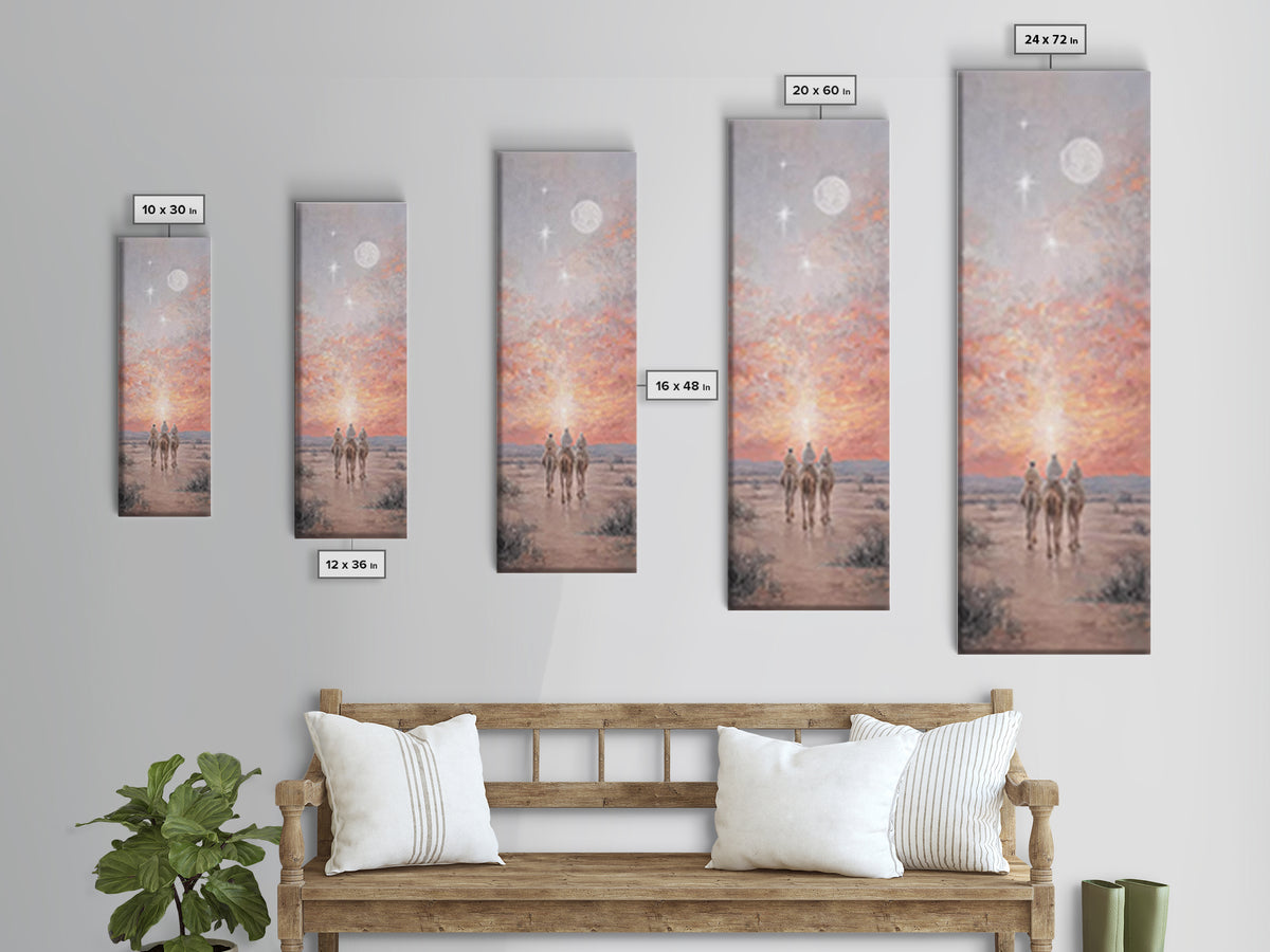 Celestial Journey – Framed Canvas Print – Christian Art Canvas – Skinny Art – Christian Christmas Art – Christian Wall Art – Modern Christi