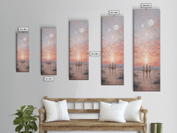 Celestial Journey – Framed Canvas Print – Christian Art Canvas – Skinny Art – Christian Christmas Art – Christian Wall Art – Modern Christi