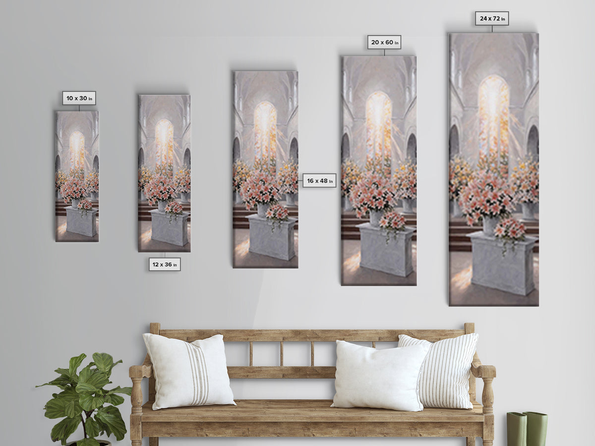 Light Within - Framed Canvas Print - Tall Narrow Wall Art - Christian Art - Christian Christmas Art - Christian Wall Art - Christian Art Ca