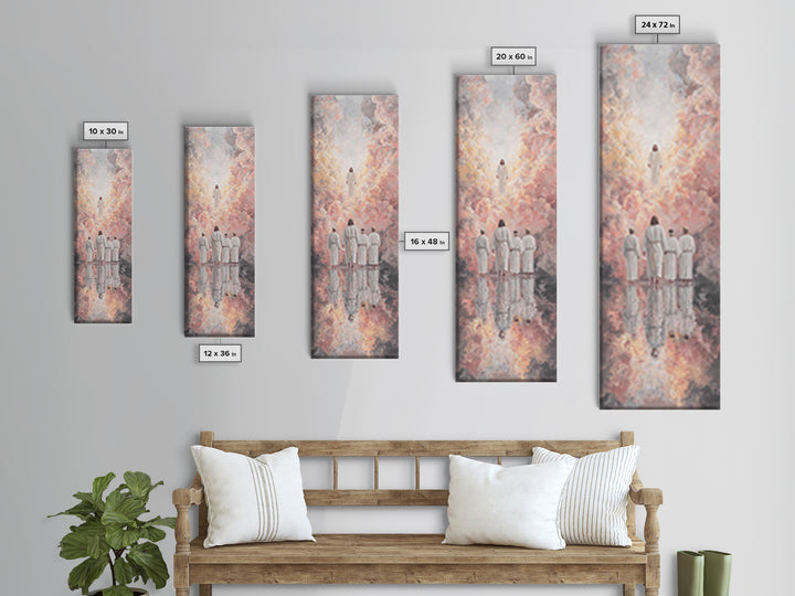 Cloudlit Fellowship – Framed Canvas Print – Skinny Art – Christian Painting – Christian Christmas Art – Jesus Canvas Art – Modern Christian
