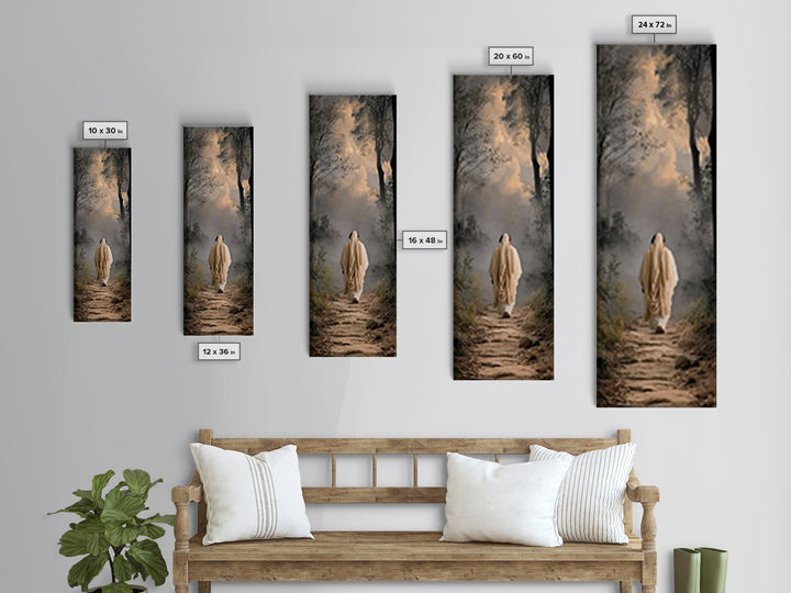 Solitary Path | Framed Canvas Print | Skinny Art | Christian Art Canvas | Jesus Art Print | Minimalist Christian Art | Christian Decor