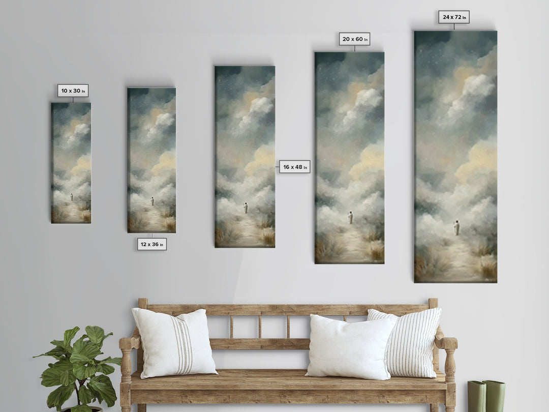 Lone Pilgrim – Framed Canvas Print – Narrow Art – Christian Painting – Jesus Canvas Art – Subtle Christian Art – Christian Christmas Art