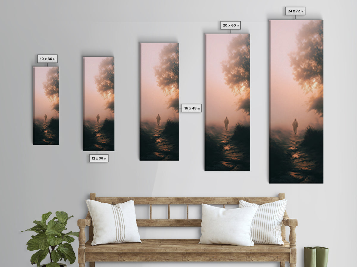Path Of Mercy – Framed Canvas Print – Christian Wall Art – Jesus Painting – Christian Art Canvas – Tall Narrow Wall Art – Christmas Art