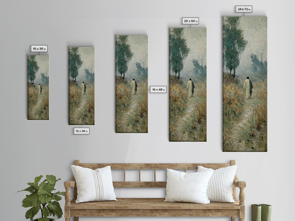 Silent Field Hope, Framed Canvas Print, Christian Art Canvas, Jesus Painting, Christian Wall Art, Skinny Art, Christian Christmas Art