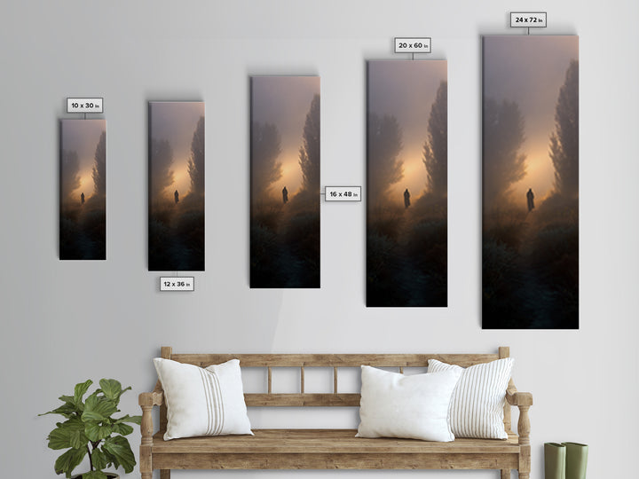 Desert Star Journey, Framed Canvas Print, Christian Christmas Art, Jesus Painting, Christian Wall Art, Tall Skinny Art Print, Christian Art