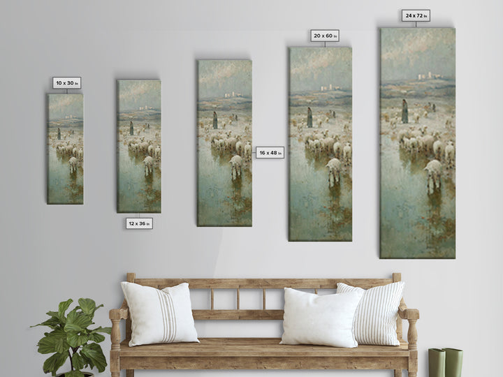 Star Of Bethlehem, Framed Canvas Print, Christian Wall Art, Christian Art Canvas, Jesus Painting, Narrow Art, Christian Christmas Art