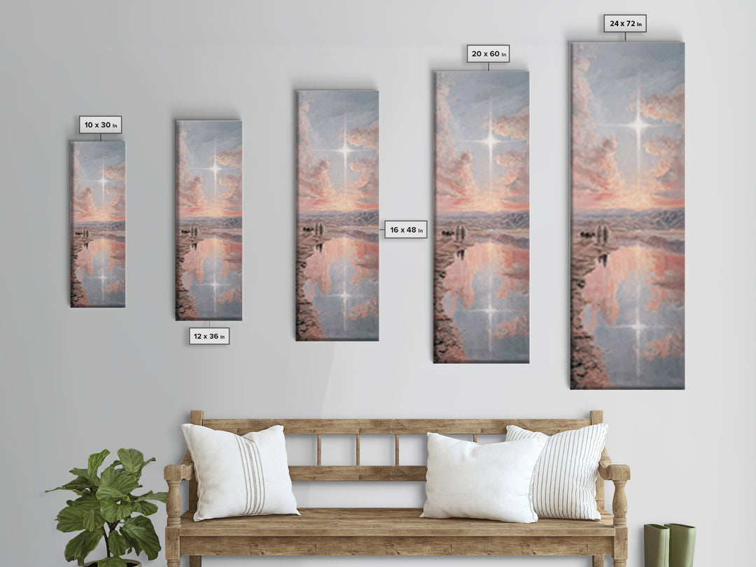 Reflections Of Calling | Framed Canvas Print | Christian Art Canvas | Jesus Painting | Christian Wall Art | Skinny Art | Christmas Art
