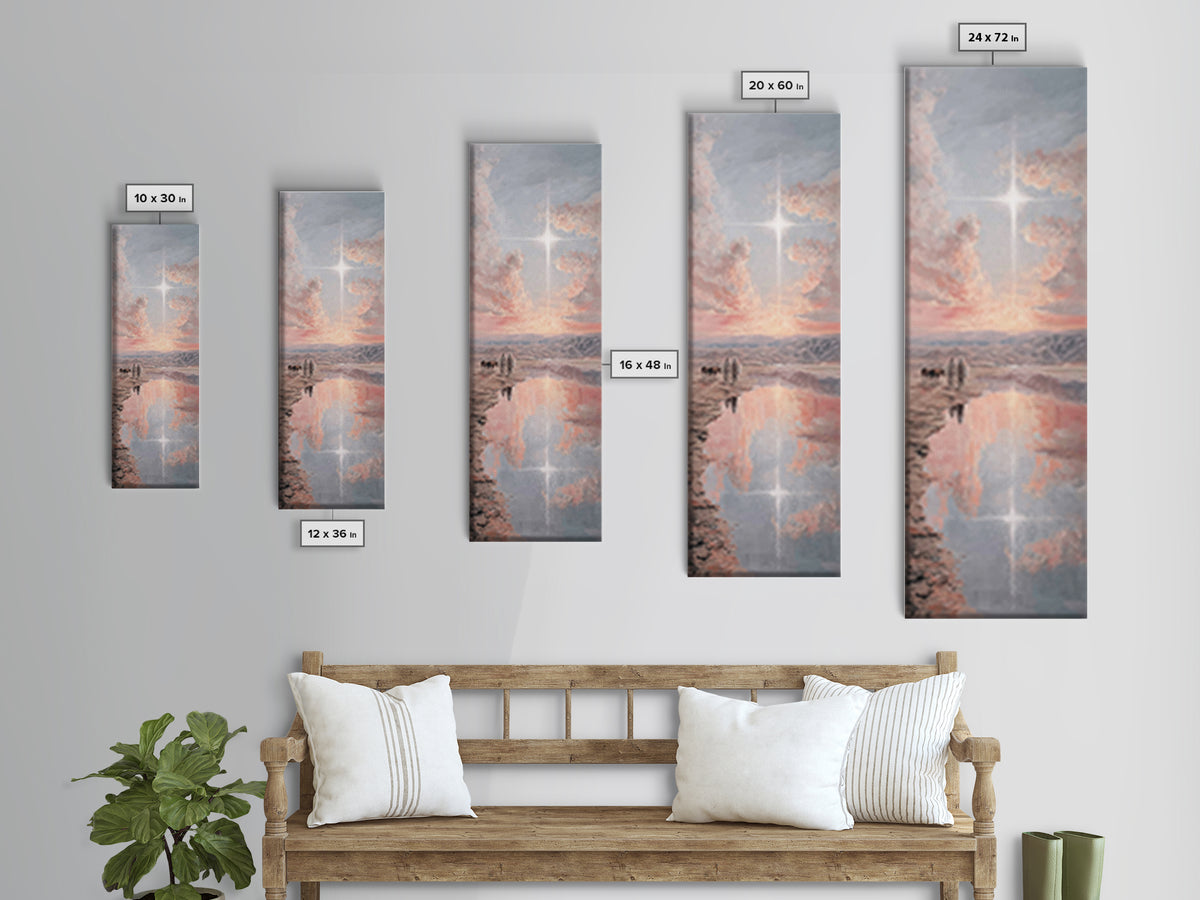 Reflections Of Calling | Framed Canvas Print | Christian Art Canvas | Jesus Painting | Christian Wall Art | Skinny Art | Christmas Art