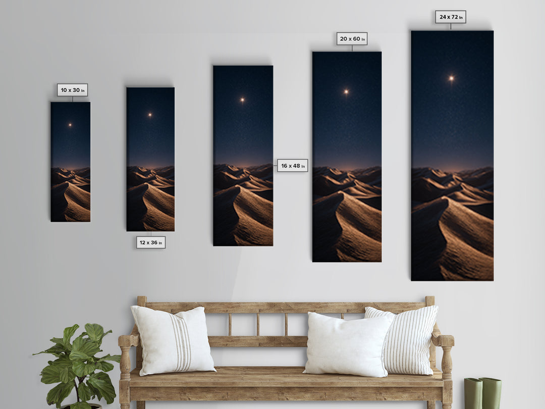 Silent Dawn Star | Framed Canvas Print | Christmas Art | Christian Art Canvas | Christian Wall Art | Tall Narrow Wall Art | Christian Chris