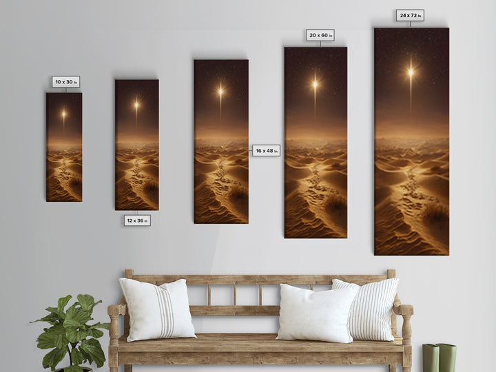 Wise Journey Star – Framed Canvas Print – Christian Art Canvas – Christmas Art – Christian Wall Art – Skinny Art – Christian Christmas Art