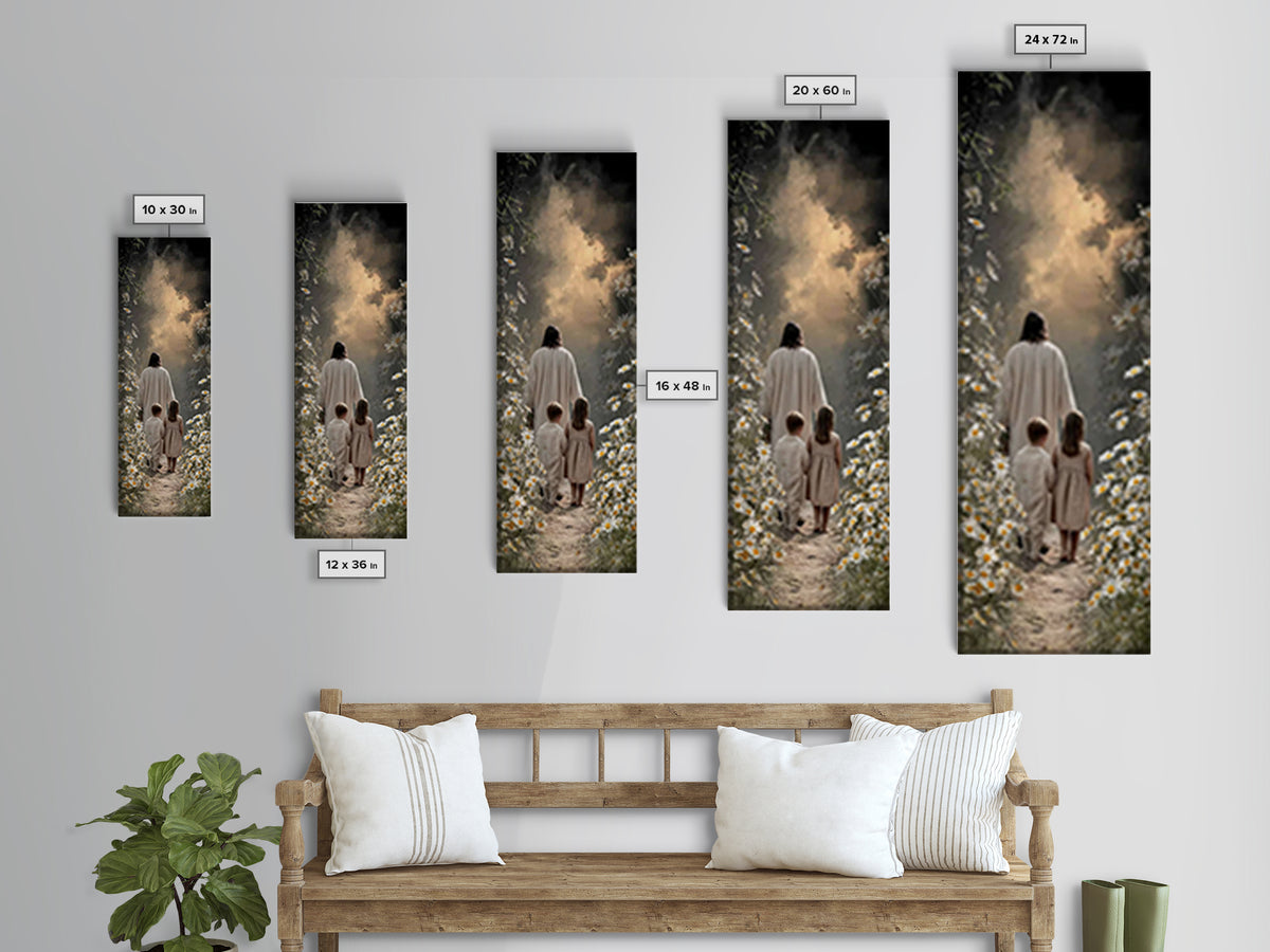 Path Of Mercy – Framed Canvas Print – Skinny Art – Christian Wall Art – Jesus Painting – Christian Art Canvas – Christian Christmas Art