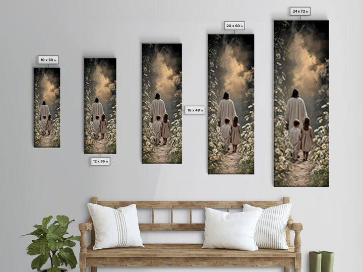 Path Of Mercy – Framed Canvas Print – Skinny Art – Christian Wall Art – Jesus Painting – Christian Art Canvas – Christian Christmas Art