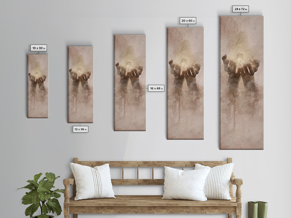 Spirit Of New Life – Framed Canvas Print – Tall Skinny Art Print – Christian Art Canvas – Christian Wall Art – Subtle Christian Art – Jesus