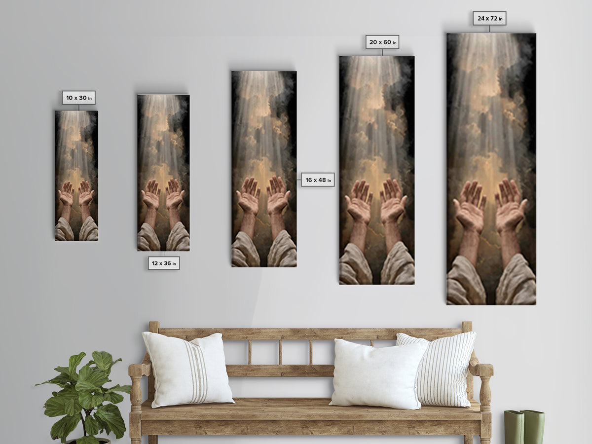 Ascension Glory – Framed Canvas Print – Skinny Art – Christian Wall Art – Christian Painting – Christian Art Gift – Christmas Art