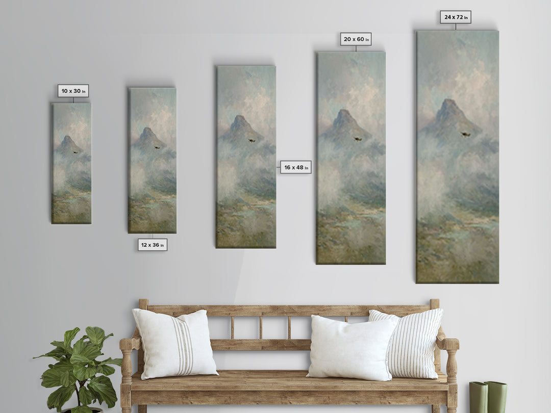 Mountain Of Grace – Framed Canvas Print – Narrow Art – Christian Painting – Christian Art Canvas – Christian Wall Art – Christian Christmas