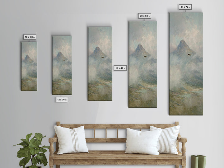 Mountain Of Grace – Framed Canvas Print – Narrow Art – Christian Painting – Christian Art Canvas – Christian Wall Art – Christian Christmas
