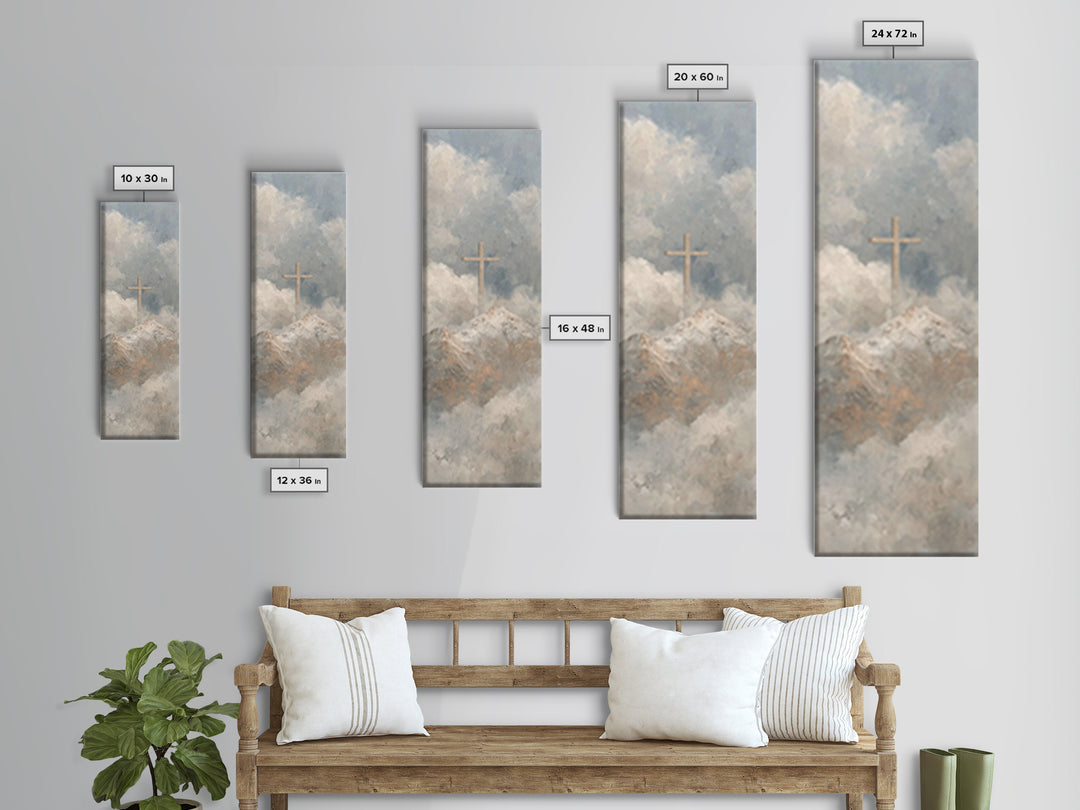 Summit Of Salvation – Framed Canvas Print – Narrow Art – Christian Art Canvas – Christian Painting – Christian Decor – Christian Christmas