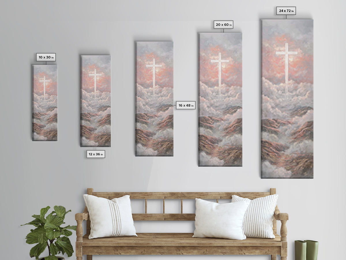 The Rising Light – Framed Canvas Print – Narrow Art – Christian Painting – Christian Art – Christian Wall Art – Christian Christmas Art