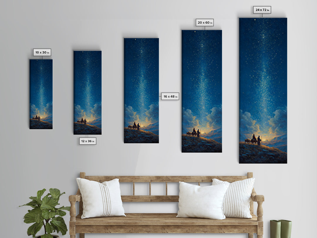 Glory In The Clouds – Framed Canvas Print – Tall Skinny Art Print – Christian Art Canvas – Christian Art Work – Christian Painting – Christ