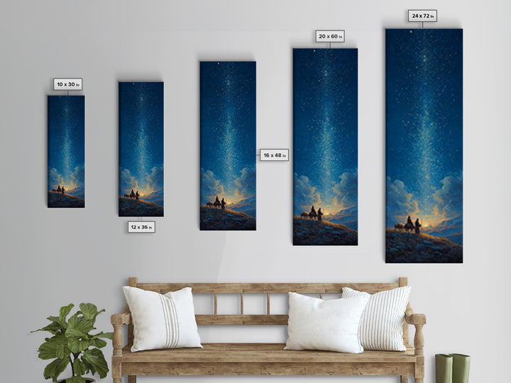 Glory In The Clouds – Framed Canvas Print – Tall Skinny Art Print – Christian Art Canvas – Christian Art Work – Christian Painting – Christ