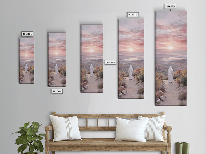Valley Of Peace – Framed Canvas Print – Tall Narrow Wall Art – Christian Art – Christian Art Canvas – Jesus Painting – Christian Wall Art