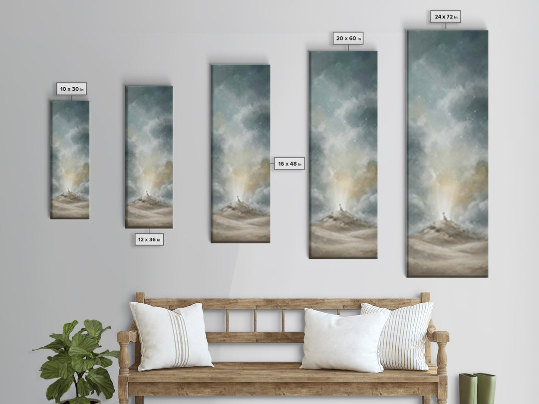 Hill Of Salvation – Framed Canvas Print – Narrow Art – Christian Wall Art – Christian Art – Christian Art Canvas – Christian Gift