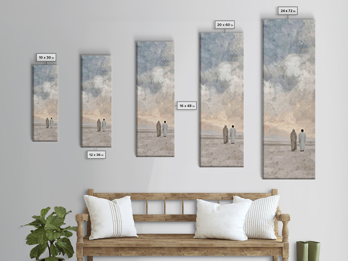 Walk In Faith – Framed Canvas Print – Tall Skinny Art Print – Christian Art – Christian Wall Art – Christian Art Canvas – Minimalist Christ