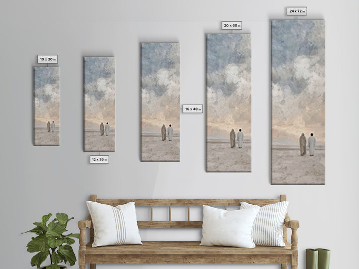 Walk In Faith – Framed Canvas Print – Tall Skinny Art Print – Christian Art – Christian Wall Art – Christian Art Canvas – Minimalist Christ
