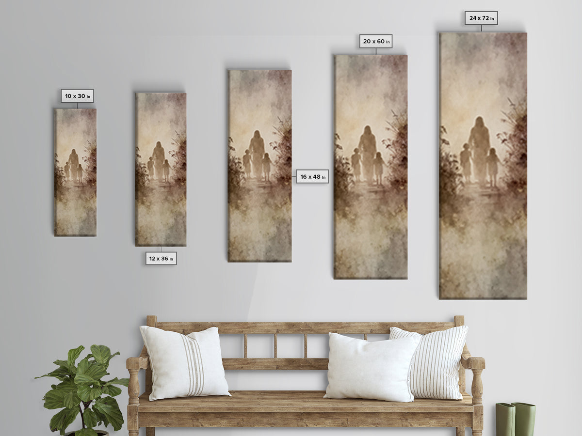 Light Of Mercy – Framed Canvas Print – Christian Art Canvas – Jesus Painting – Christian Wall Art – Narrow Art – Christian Christmas Art
