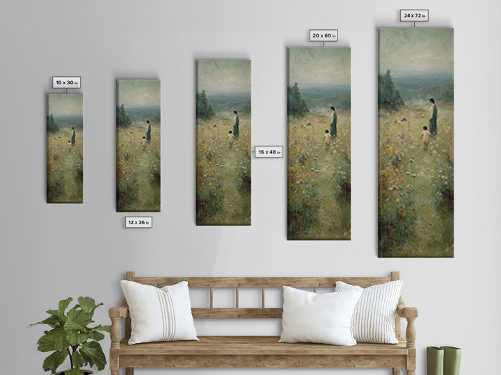 Garden Of Hope, Framed Canvas Print, Christian Wall Art, Jesus Painting, Christian Art Canvas, Tall Narrow Wall Art, Christian Decor