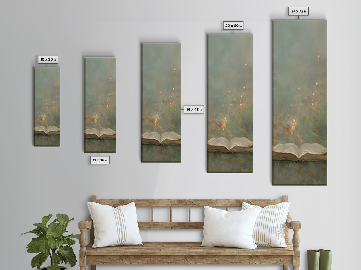 Living Word Glow – Framed Canvas Print – Skinny Art – Christian Art Canvas – Christian Wall Art – Christian Art – Christian Gift Ideas