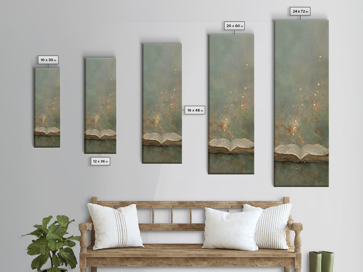 Living Word Glow – Framed Canvas Print – Skinny Art – Christian Art Canvas – Christian Wall Art – Christian Art – Christian Gift Ideas