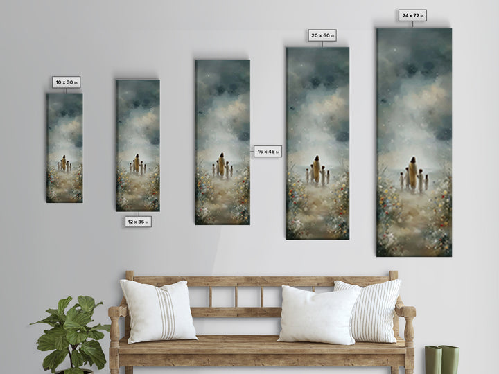 Heavenly Path – Framed Canvas Print – Christian Wall Art – Christian Art Canvas – Jesus Painting – Skinny Art – Christian Christmas Art