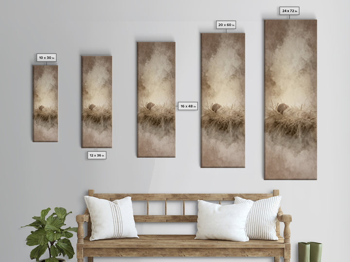 Little Lamb Blessing – Framed Canvas Print – Christian Art Canvas – Christian Wall Art – Jesus Painting – Tall Skinny Art Print