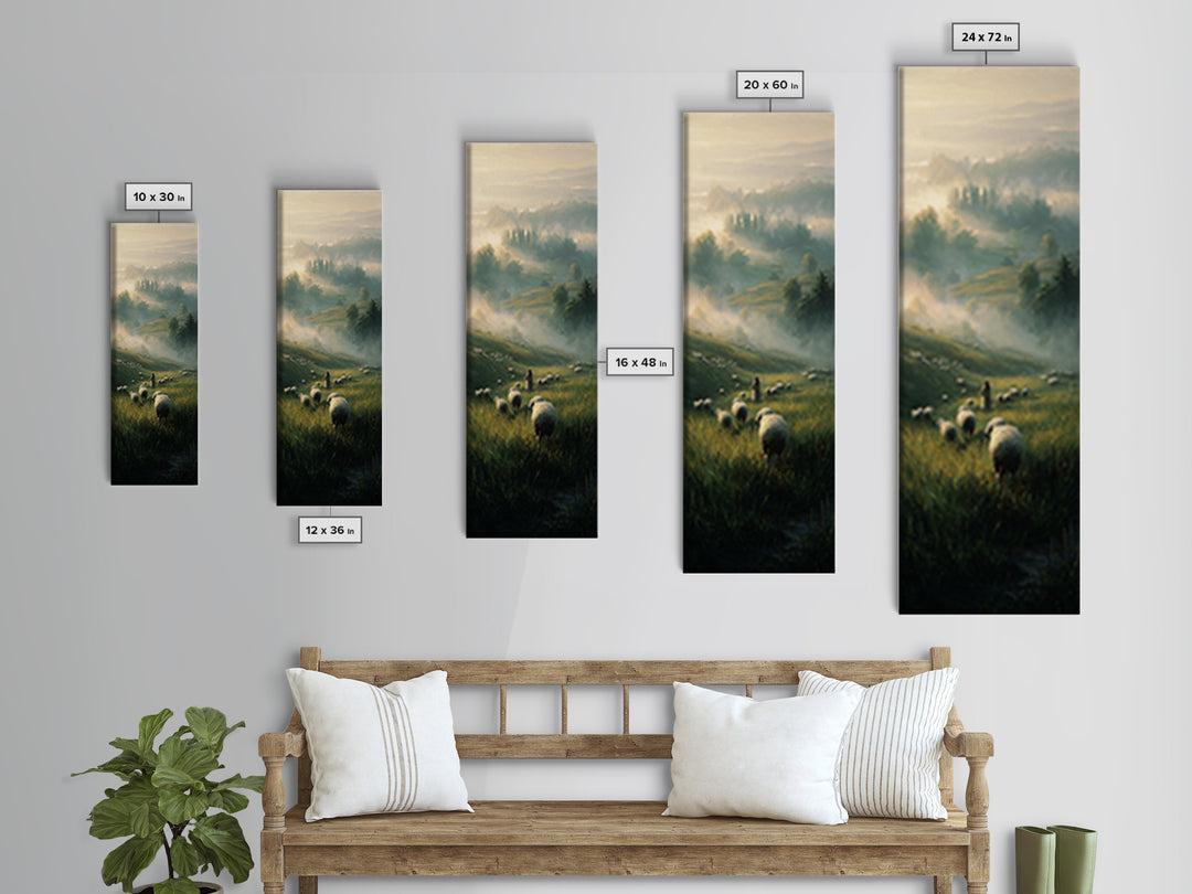 Garden Of Hope – Framed Canvas Print – Christian Art Canvas – Jesus Painting – Christian Wall Art – Tall Skinny Art Print – Christian Chris